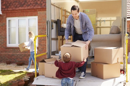 House movers handling a residential move in Brixton