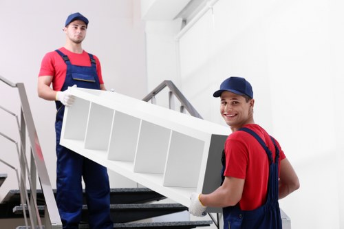 Man and van service team loading items for a UK move