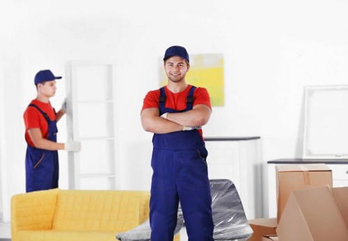 Removal team planning a house move in Brixton