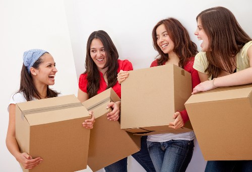 Professional packing team helping a Brixton home move