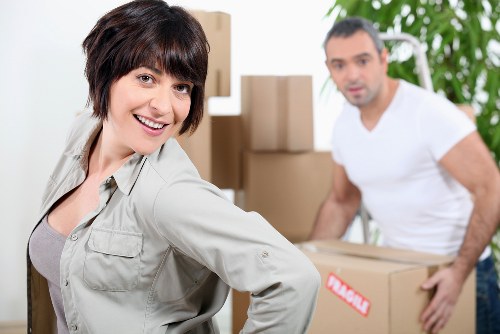 House removal service preparing for transport in Brixton