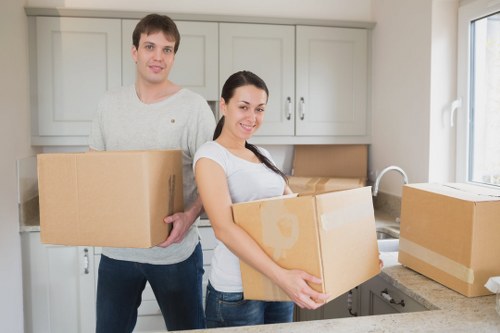 A professional office move team coordinating relocation in South London